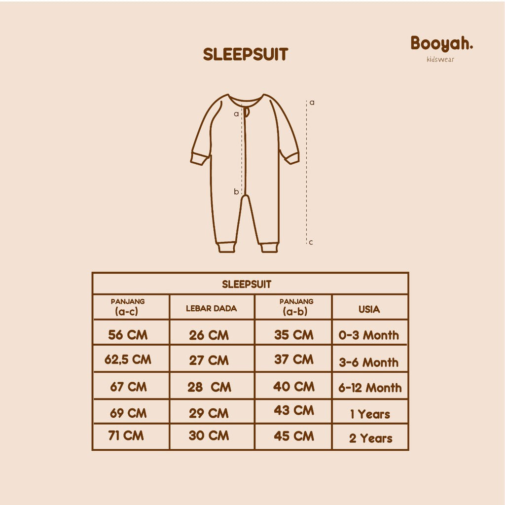 Piyama Anak - Sleepsuit (0-2 Tahun) A