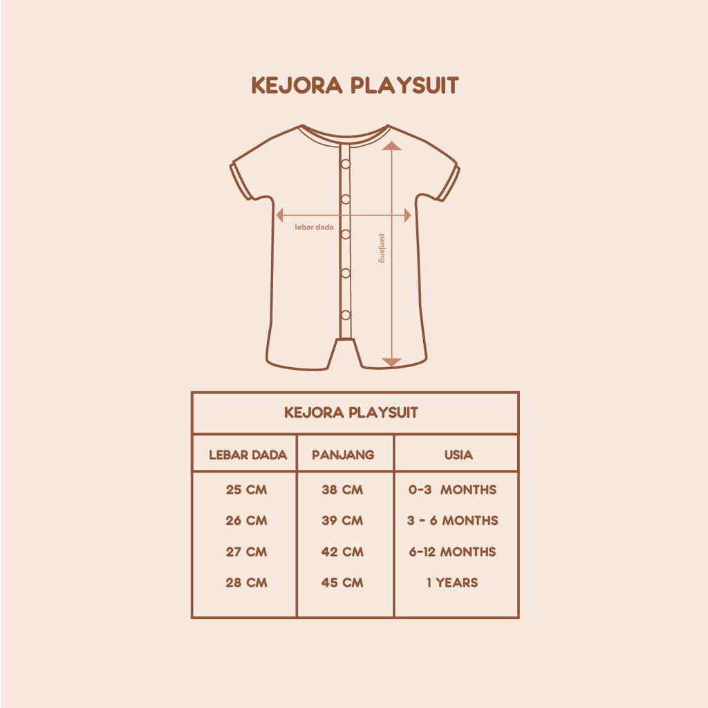 Baju Bayi  - Kejora Playsuit (0-1 Tahun)