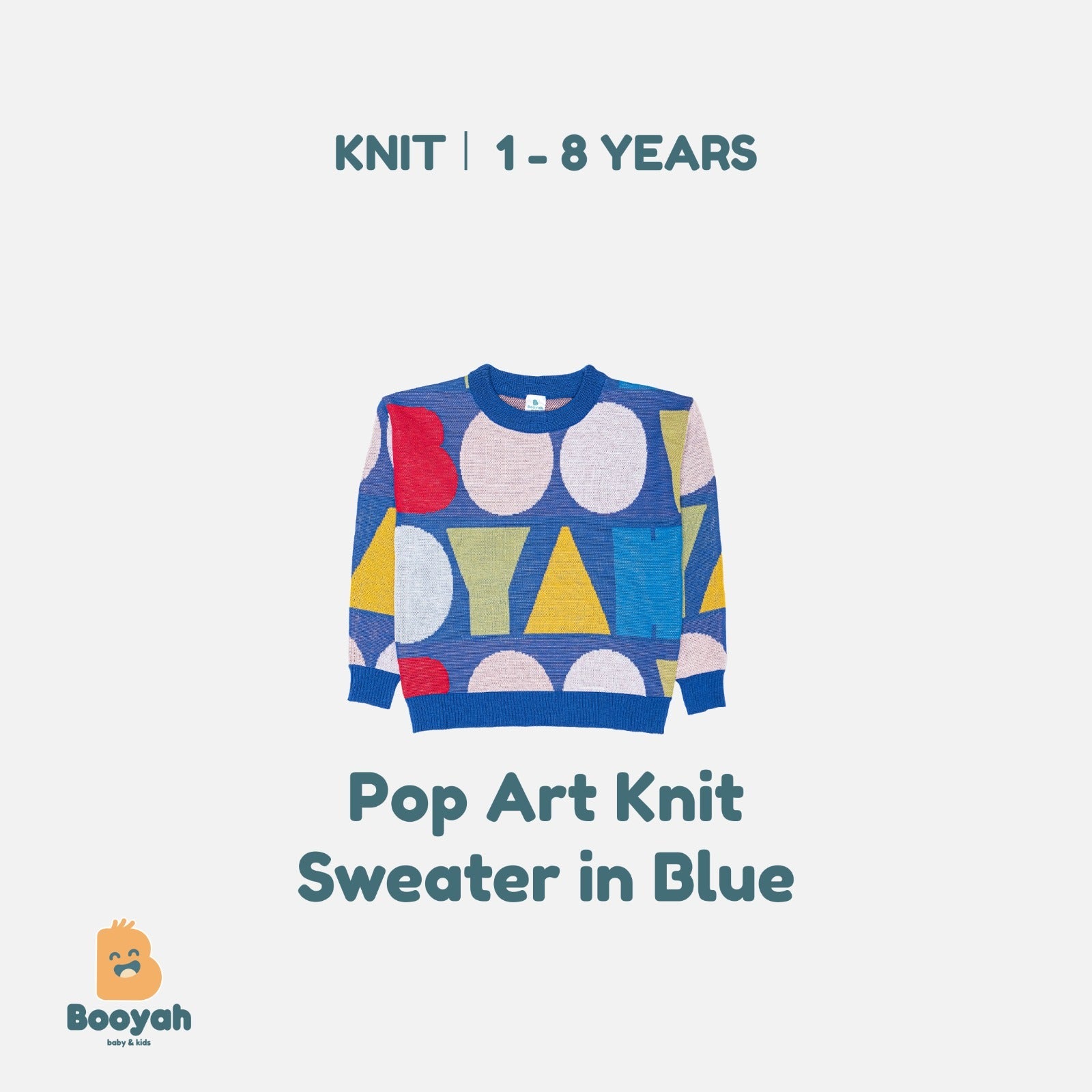 Booyah Baby & Kids Pop Art Knit Sweater in Blue