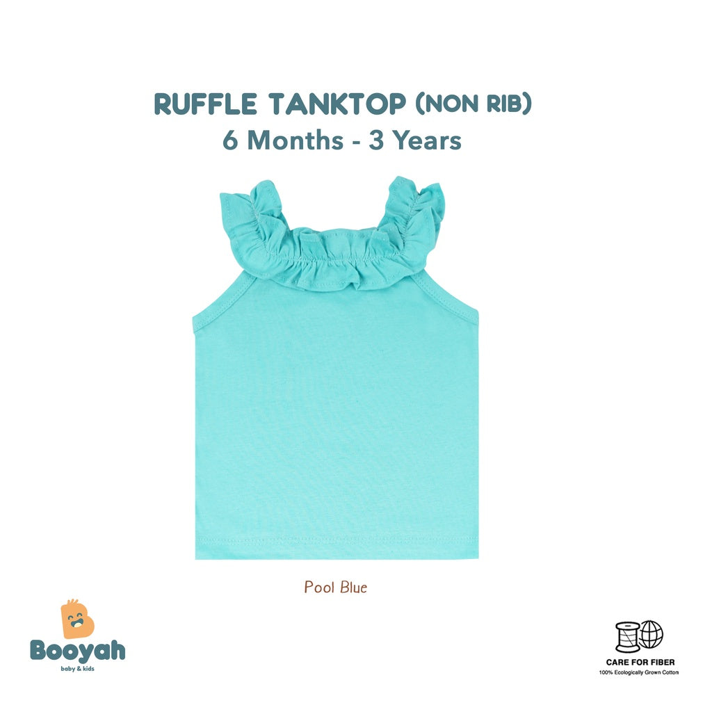 Atasan Anak Perempuan Ruffle Tanktop Non Rib (6 Bulan - 3 Tahun)