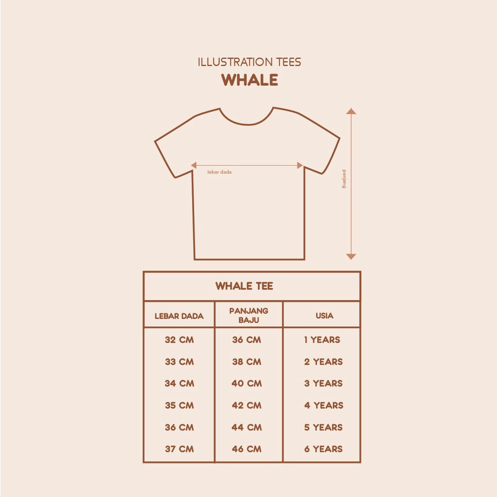 Kaos Anak Ilustrasi - Whale (1-6 Tahun)