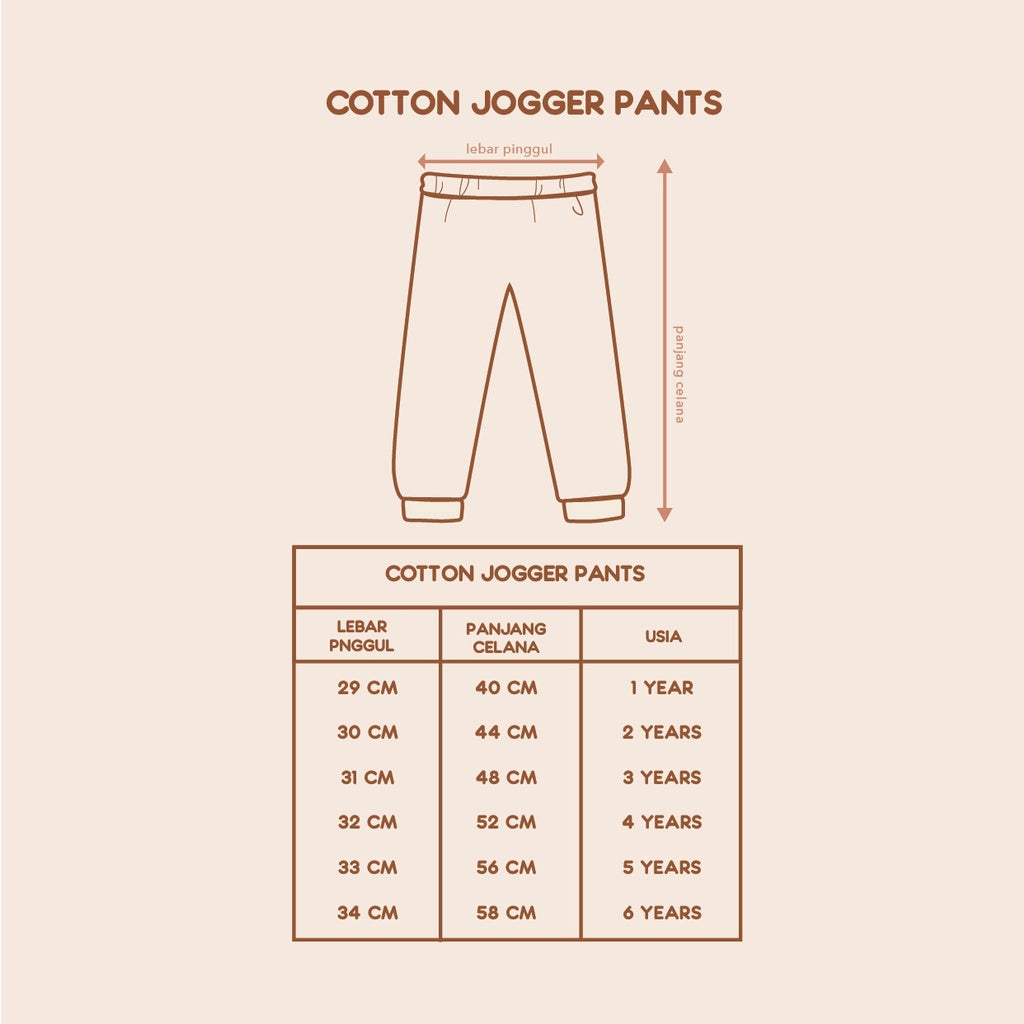 Jogger Pants Anak - Lollipop Cotton Jogger Pants (1-6 Tahun)