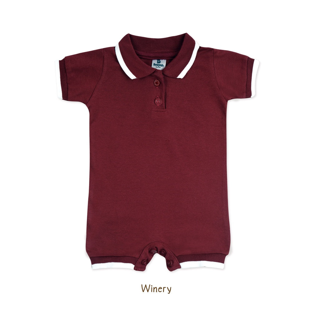 Polo Shirt Bayi - Collar Playsuit (0-1 Tahun)