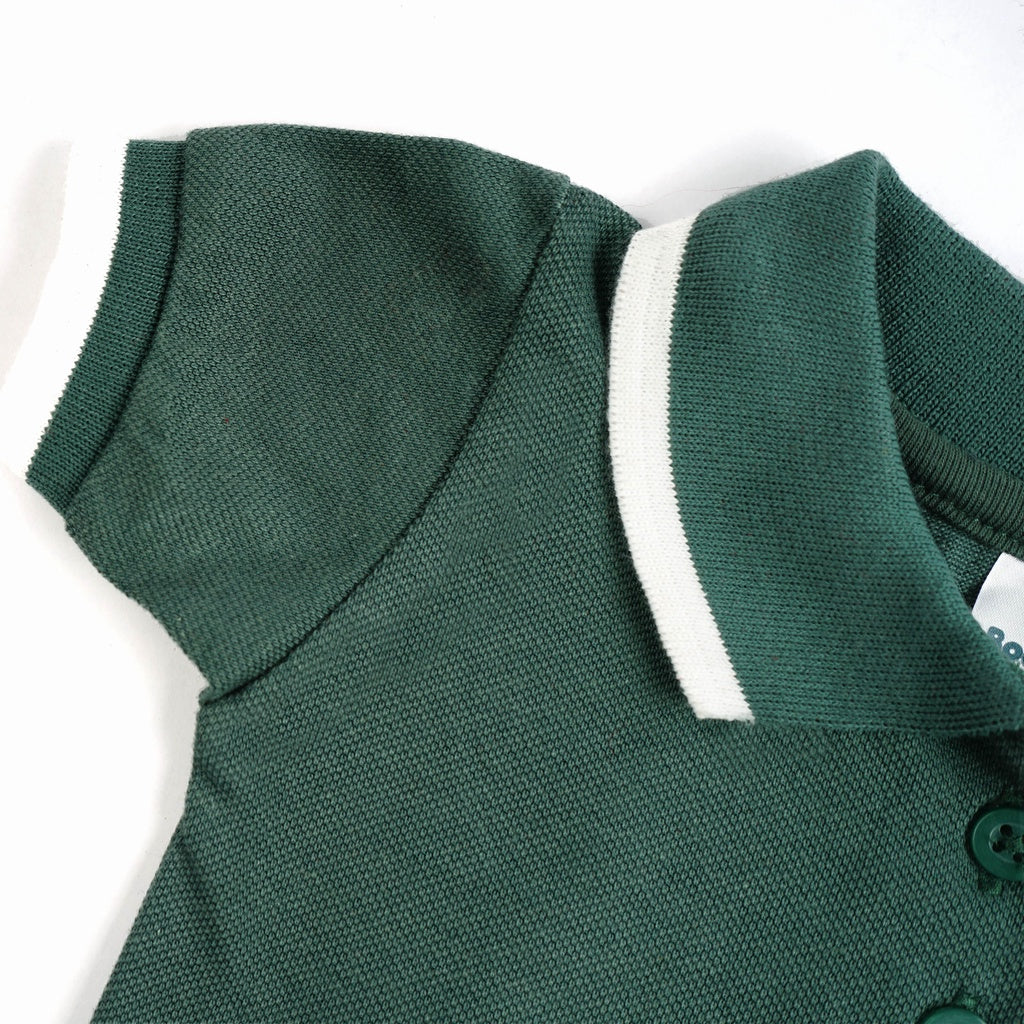 Polo Shirt Bayi - Collar Playsuit (0-1 Tahun)