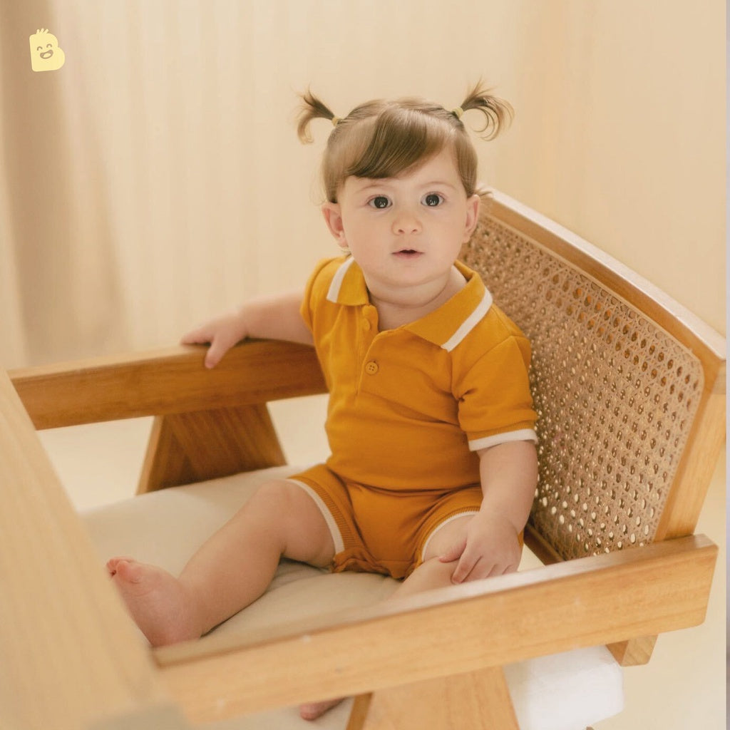 Polo Shirt Playsuit Collar untuk Bayi Anak usia 0-1 tahun
