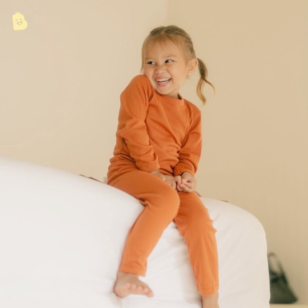 Piyama Anak - Bumi Ribbed Pajamas  (1-6 Tahun)