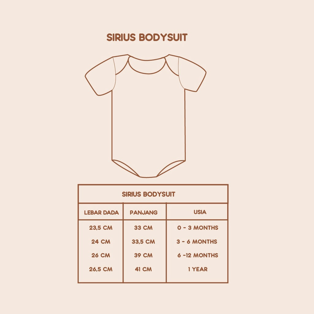 Baju Bayi - Sirius Bodysuit (0-1 Tahun)