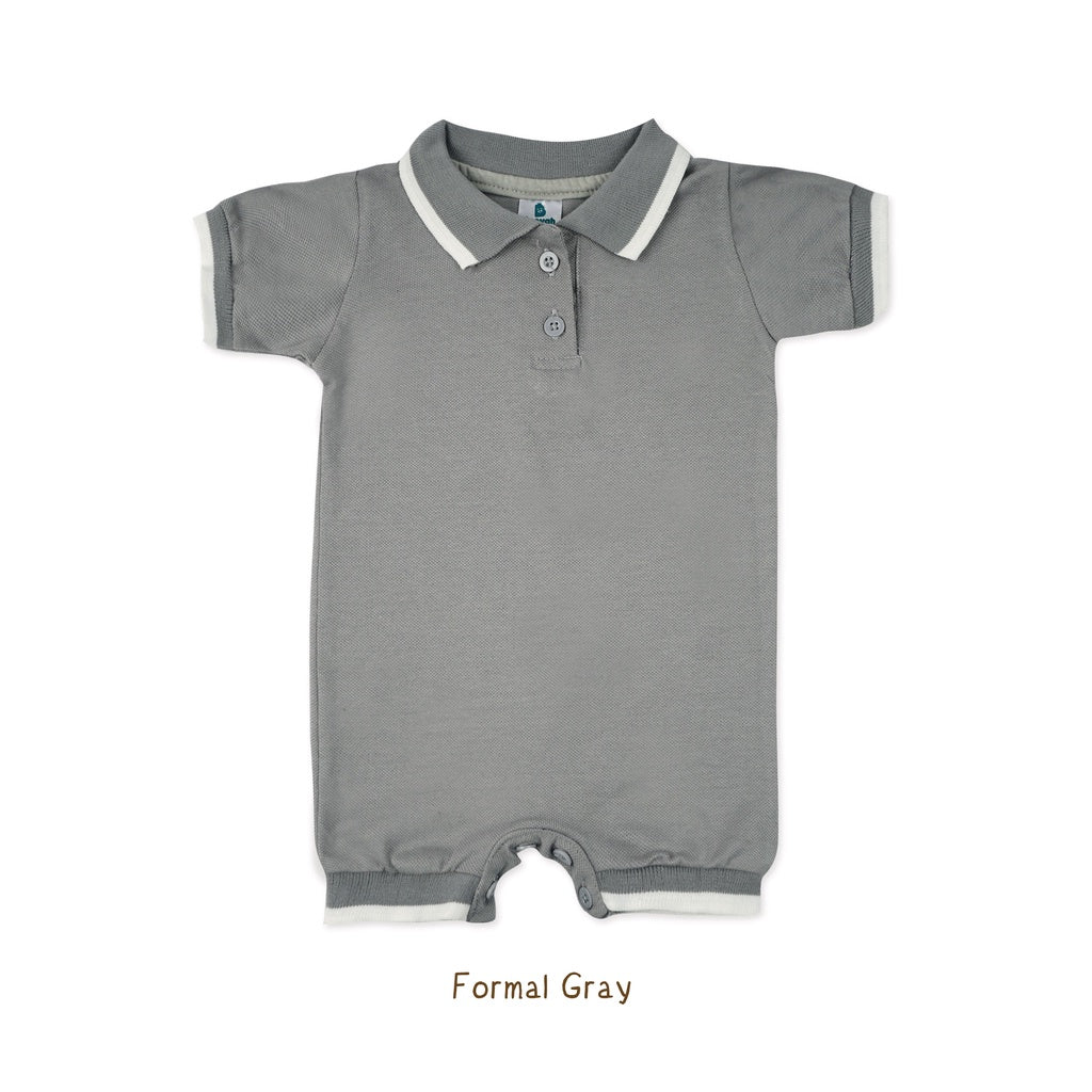 Polo Shirt Bayi - Collar Playsuit (0-1 Tahun)