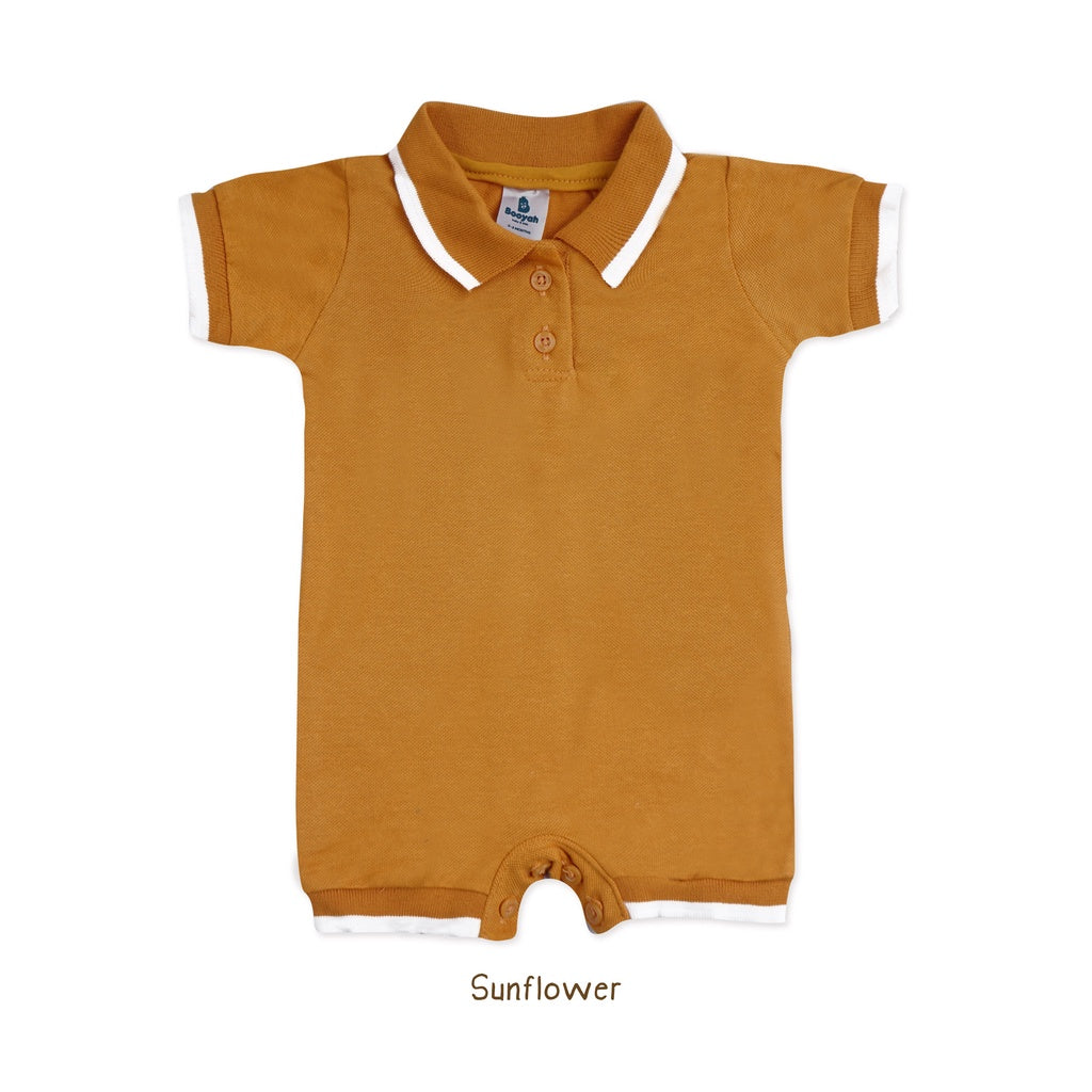 Polo Shirt Bayi - Collar Playsuit (0-1 Tahun)