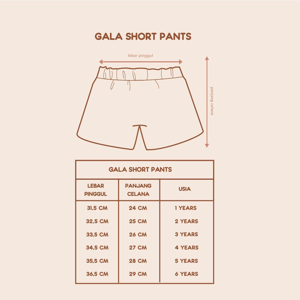 Celana Anak - Gala Short Pants (1-6 Tahun)
