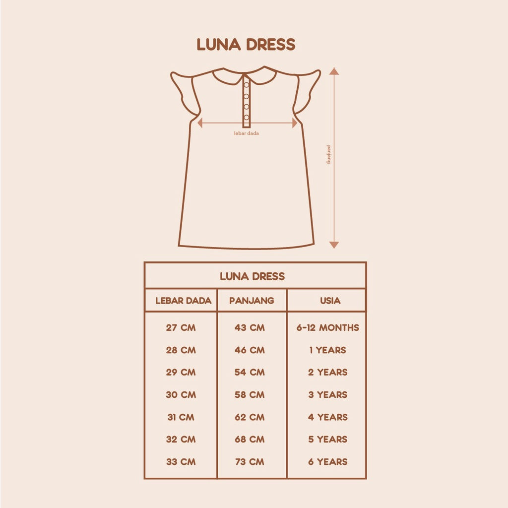 Dress Anak - Luna Dress (6 Bulan - 6 Tahun) B