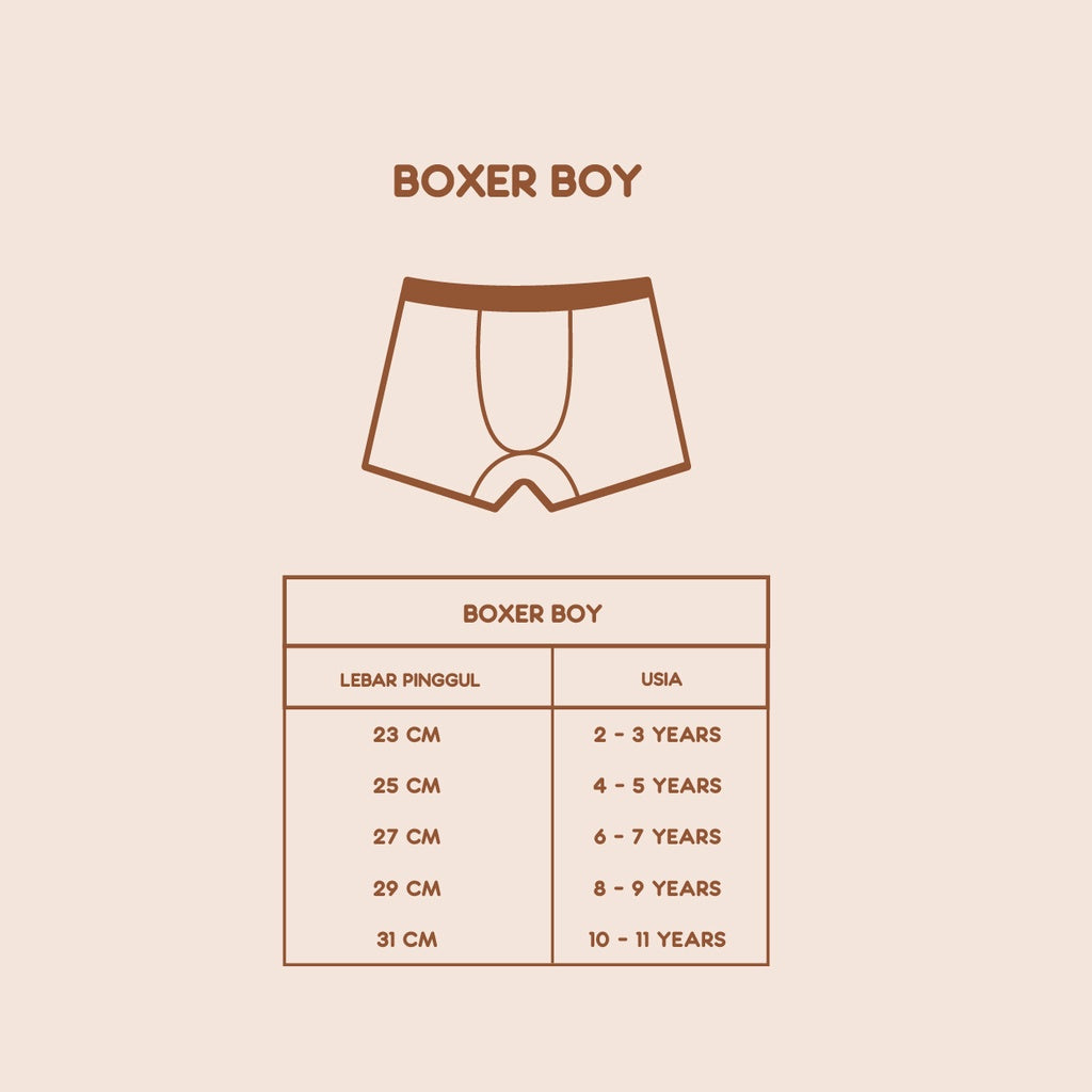 Celana Dalam Anak Laki Laki GET 3PCS - Boy Boxer (2-11 Y)