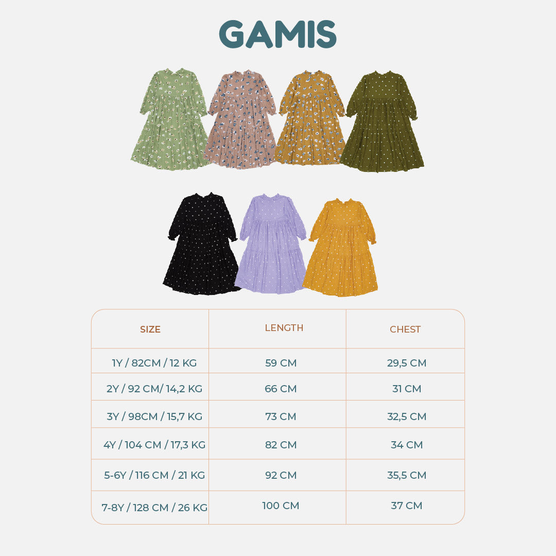 Booyah Baby & Kids Flowy Gamis - Raya Series